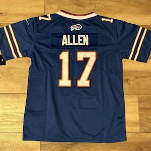 Josh Allen Buffalo Bills #17 Kids Stitched Blue Jersey Youth Medium