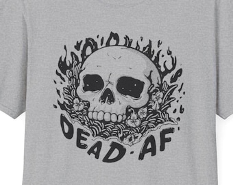 Dead AF Skull Unisex Softstyle T-Shirt