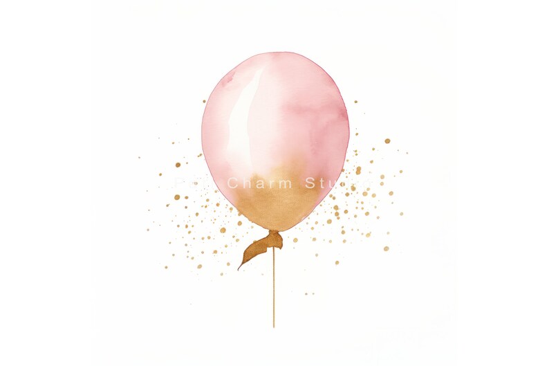 Rosa Popcorn Carnaval Clipart JPG Bundle, Kinderzimmer Aquarell Clipart, Babyparty, Es ist ein Mädchen Clipart, Aquarell Ballon, Kinderzimmer Clipart Bild 7