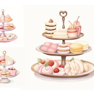 Pink Sweets Clipart Bundle, Confectionery Clipart, High Quality JPGs, Dessert Clipart, Sweet Bakery Clipart, Digital Prints, Cute Wall Art