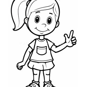 Kids Coloring Page for Kids, Instant Download, Coloring Book, Digital ...