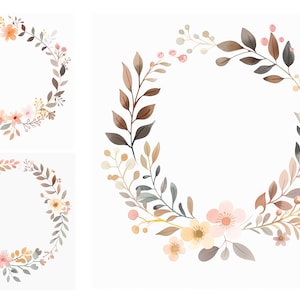 Wildflowers Clipart Bundle, Floral Clipart Set, Meadow Floral, Wedding Clipart, Digital Download, Printable Decor, Wall Art, Floral Wreath