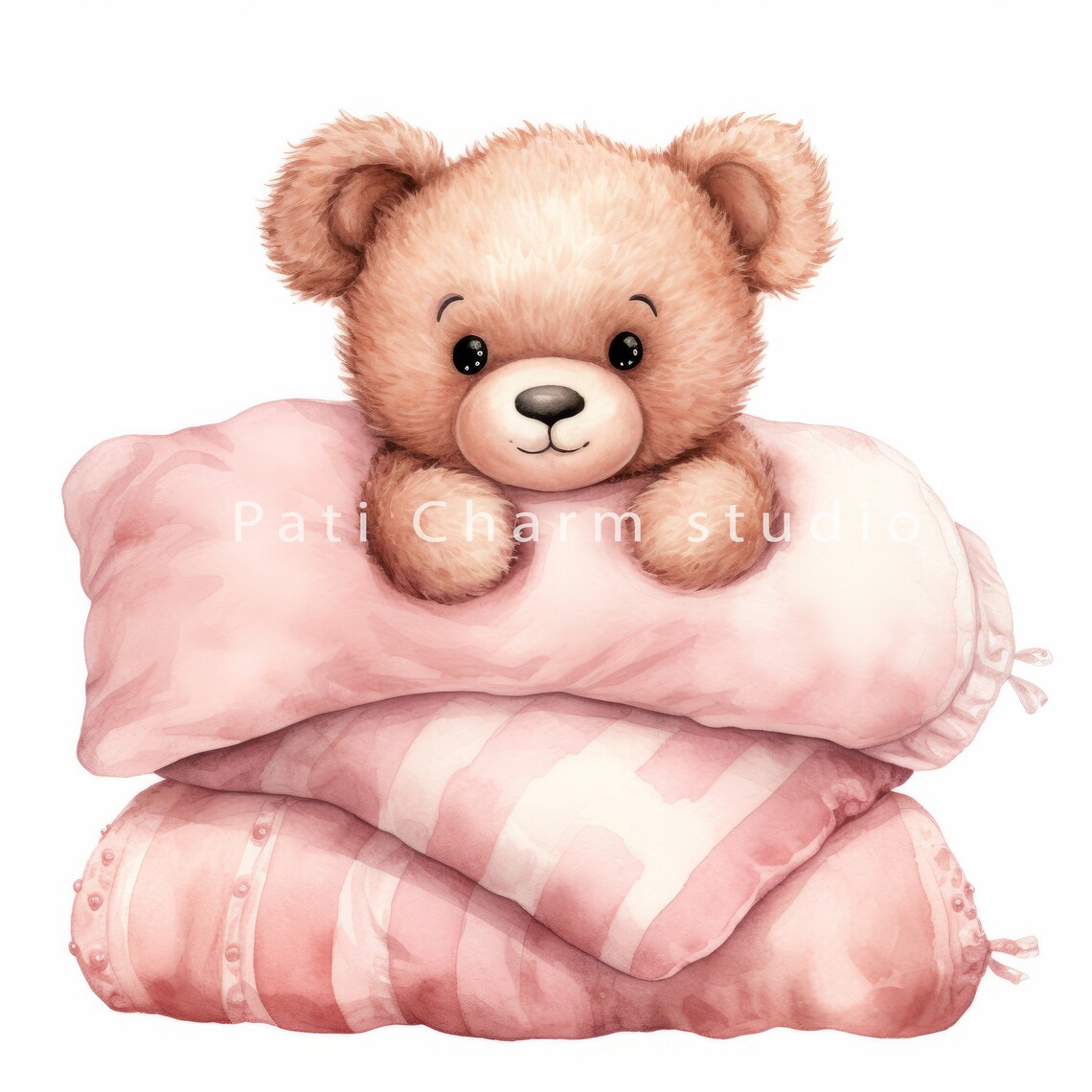 Watercolor Clipart for Baby Shower Newborn Baby Girl High Etsy