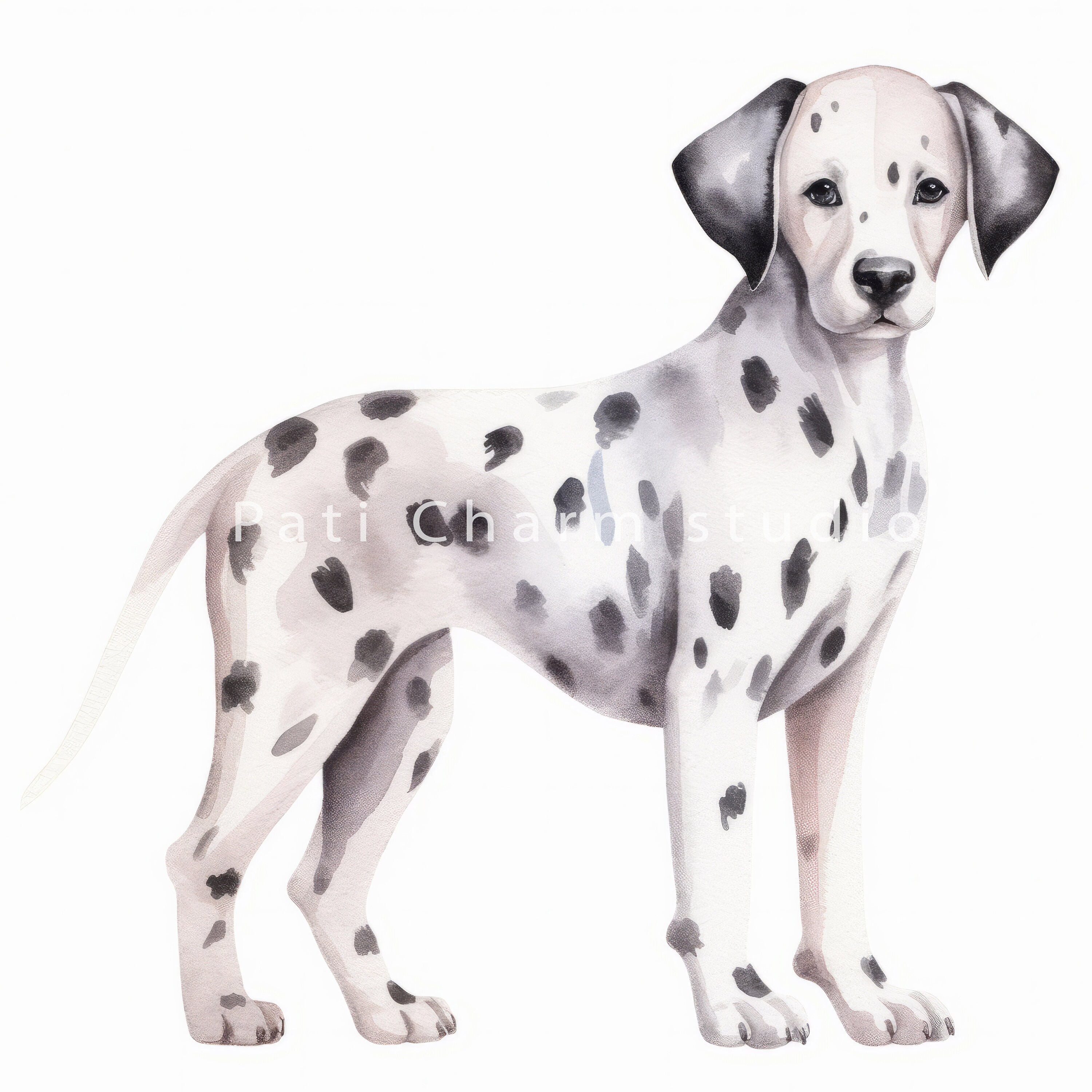 Dalmatian Dog Clipart High Quality Jpgs Dog Breed Animal Etsy