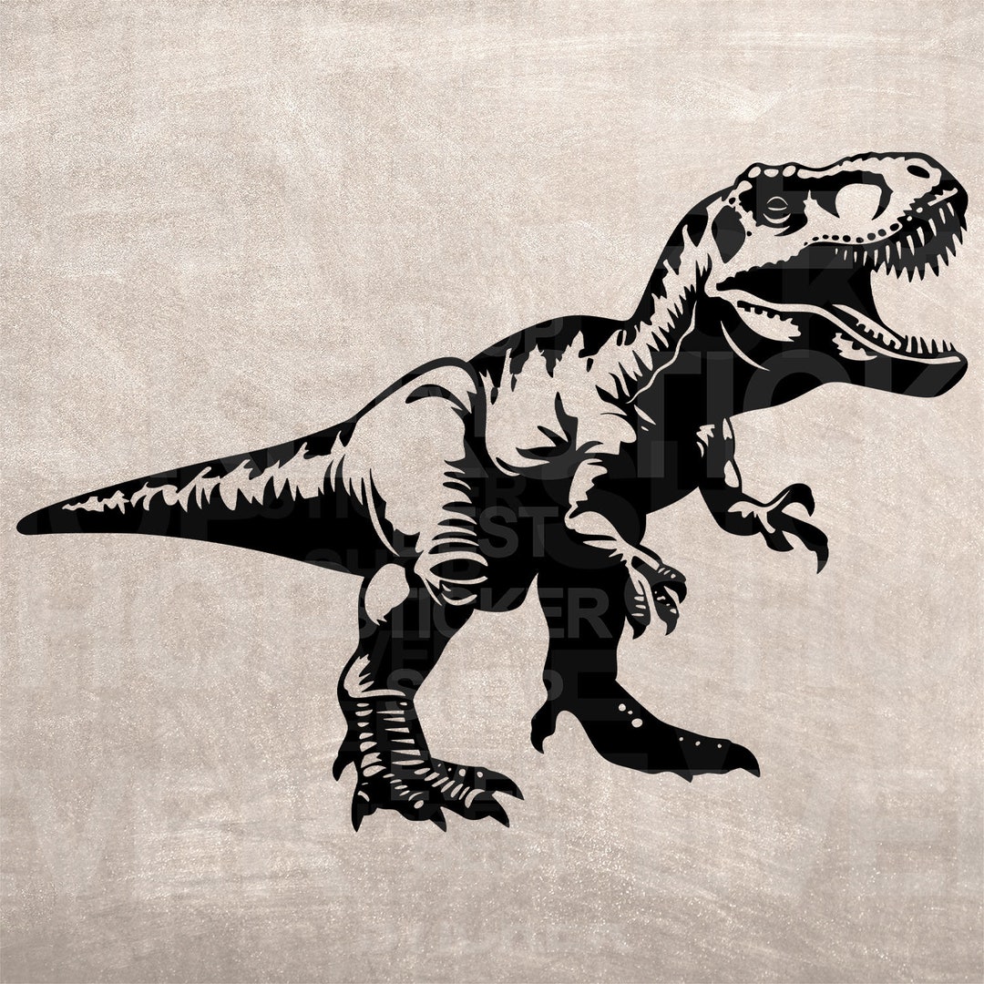 T rex Dinosaur Stencil Design Print Digital Download Clipart Graphic T rex Dinosaur Stencil Design Print Digital Download Clipart Graphic