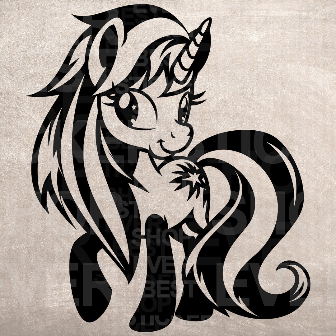 My Little Poney Stencil, Model Template Design Print, Digital Download ...