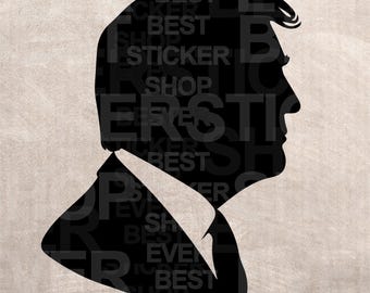 President Donald Trump Stencil, SVG PNG, DIY Craft, Wall Decor (Digital Download)