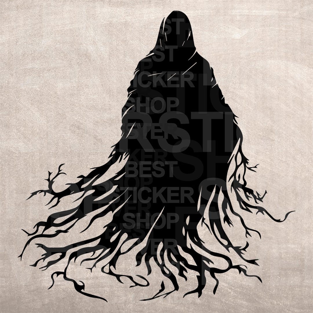 Dementor Halloween Stencil, Printable Digital Download Clipart Graphic ...
