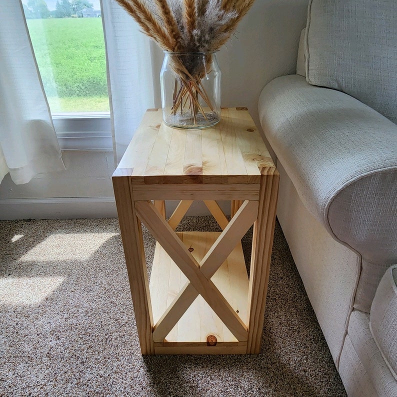 Hand Crafted Pine End Table Etsy