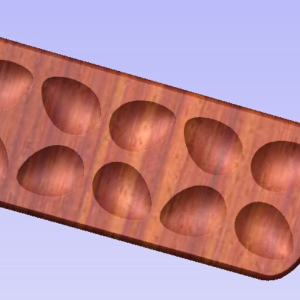 1 Dozen Deviled Egg Tray, Wood Tray, Serving Tray, Designed for CNC router, stl, svg, dxf, ai, eps, pdf