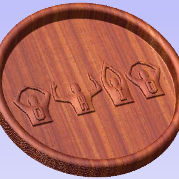 O-H-I-O EDC Tray, Catch-All 3D, Valet, Ohio State, Buckeyes, Includes Toolpath Summary. Designed for CNC router.