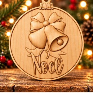3D Noel Bells Christmas Ornament (Digital File)