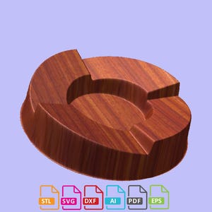 3D Cigar Ashtray, Retro Cigar Holder, Designed for CNC router, stl, svg, suggested Toolpath Summary included.  Digital File