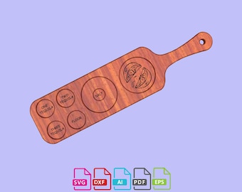Tequila Flight Board, Includes Toolpath Summary. Designed for CNC router.  (Digital File)