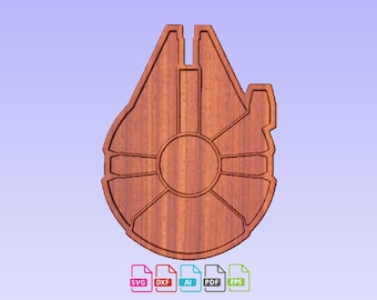 Millennium Falcon Tray CNC File: Star Wars Inspired (Digital File)