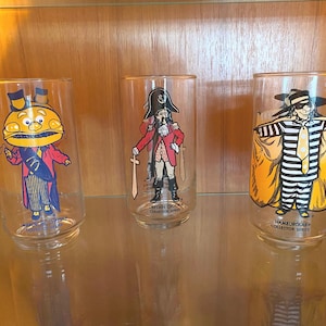 1970s McDonalds Collector Glasses set of 3