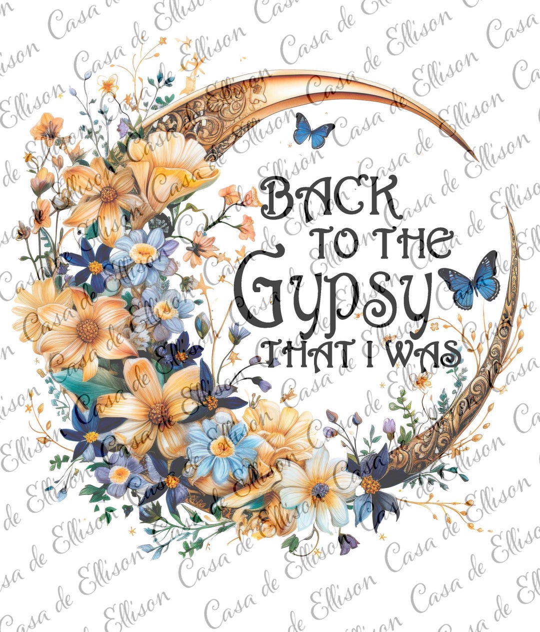 Back to the Gypsy That I Was PNG, Digital Files, Boho - Etsy