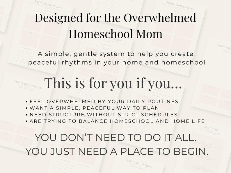Homeschool Planner Bundle | Peaceful Daily Weekly Rhythm (PDF Download ...