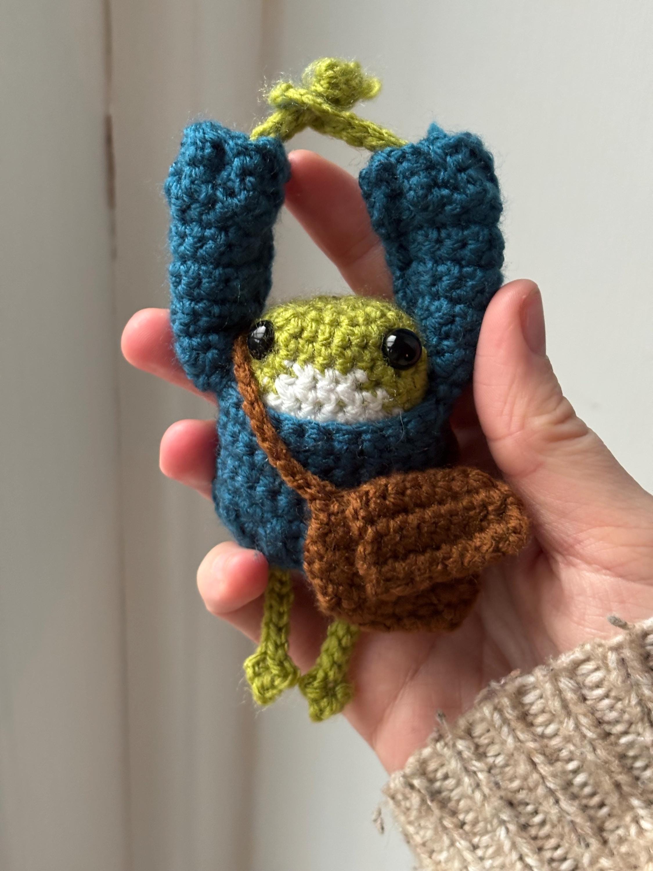 Crochet Frog Buddy-  Bag Charm and Keyring