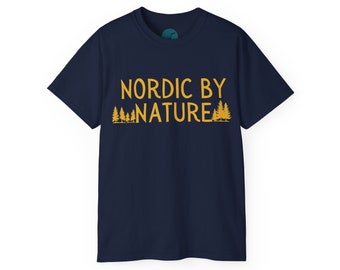 Nordic by nature Tee Ultra Soft Cotton Trendy Tee  Cool Minimalist design High Quality Water based print  unisex sizes Worldwide