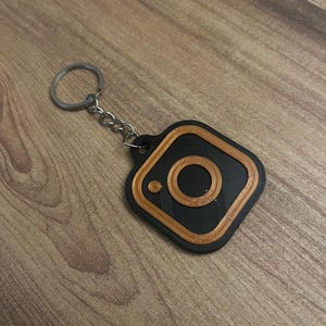 NFC Tag Keychain | Instagram Logo Black | 3D Printed