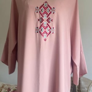 Embroidered gandoura, abaya, Moroccan caftan