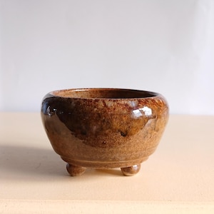 Handmade Stoneware Planter – Wheel Thrown Wabi Sabi Ceramic Pot (10cm)