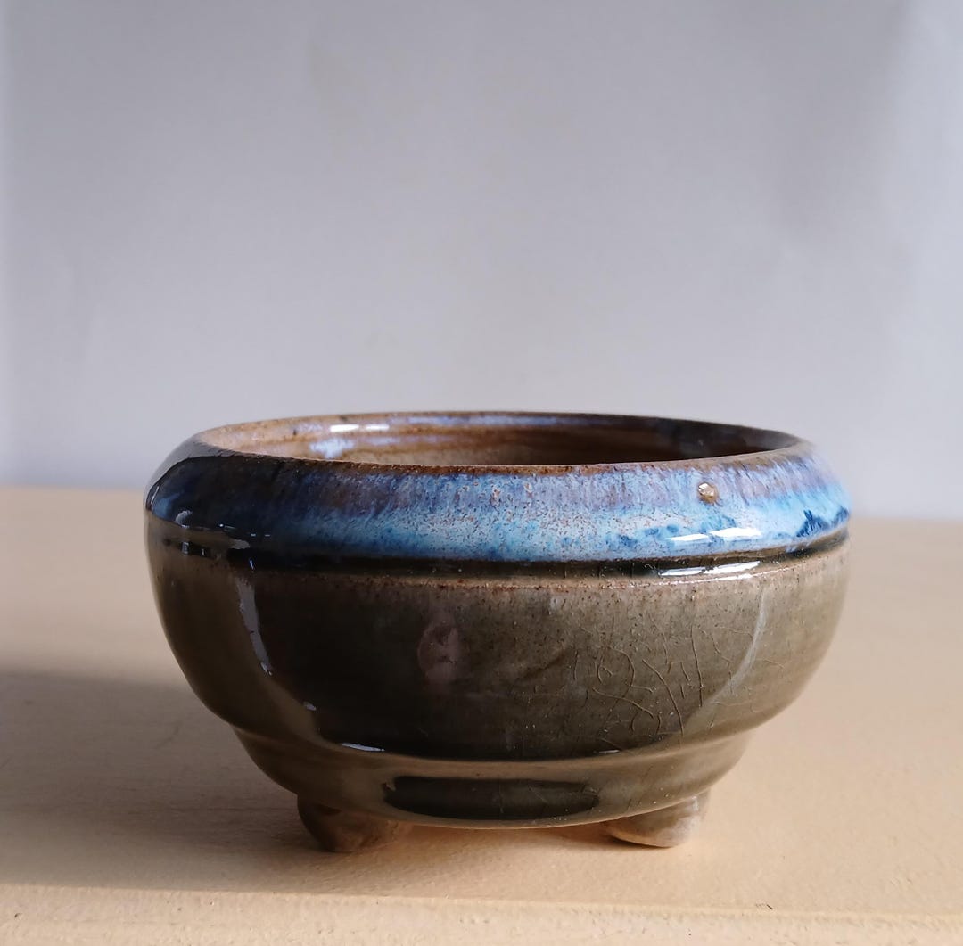 Handmade Stoneware Planter – Wheel Thrown Wabi Sabi Ceramic Pot (11cm ...