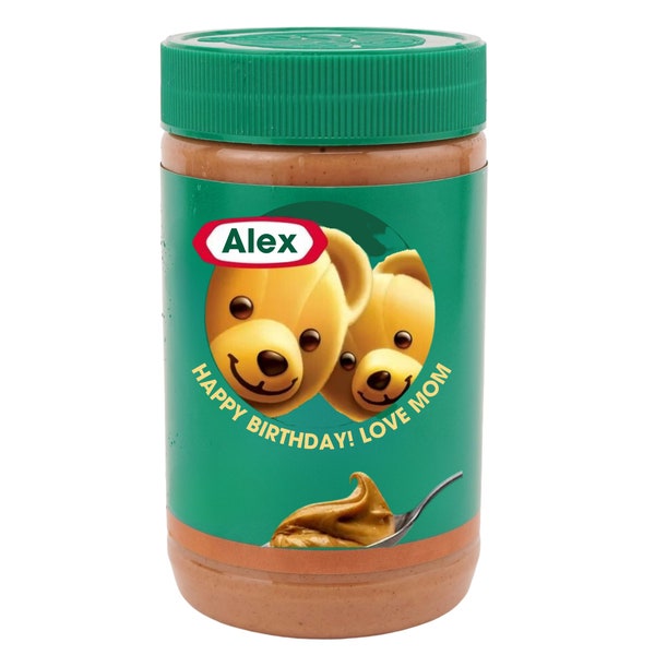 Peanut Butter Label, Custom Name for Peanut Butter Jar