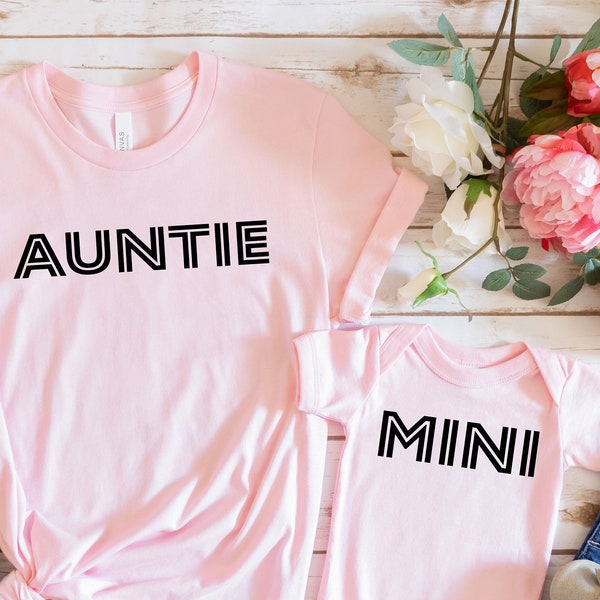 Aunt and Niece Shirts, Auntie And Mini Shirt, Aunt and Nephew Shirts, Gift for Auntie, Gift For Nephew, Matching Auntie And Mini Shirt