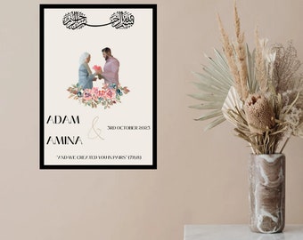 Eid gift muslim couple drawing special gift for muslim couple quran gift for wife islamic gift for husband muslim wedding gift digital pdf