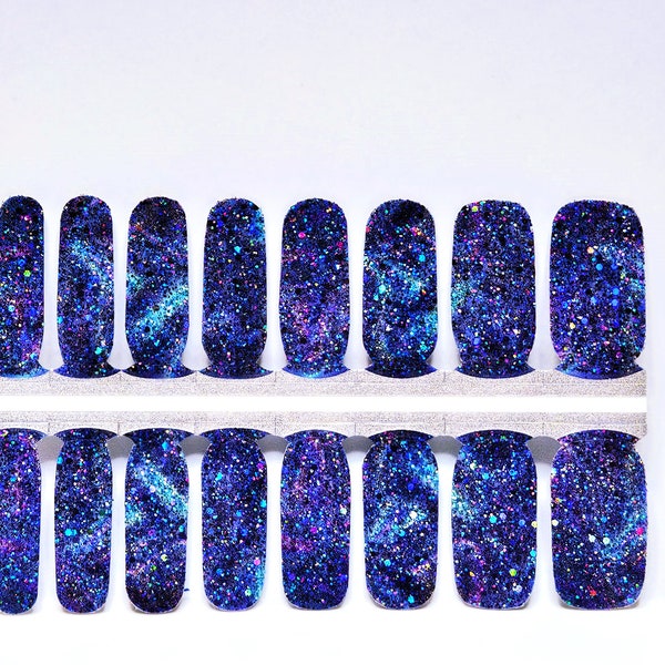 Solar Winds: Get Swept Away/nail wraps/nail stickers/nail armor/blue glitter nail wraps
