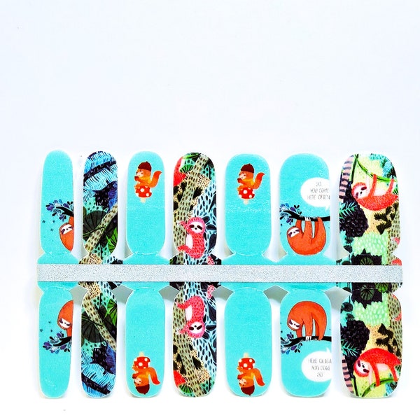 Hangin Around: A Laid-Back Vibe with a Side of Playfulness/nail wraps/nail armor/designer nail wraps