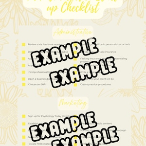 Private Practice Start-up Checklist