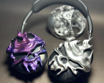3D Printed Gothic Star Airpods Max Cover: Silver Y2K Tech Gift - Etsy