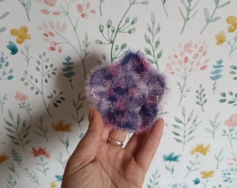 PURPLE TAWASHI SPONGE - handmade crochet