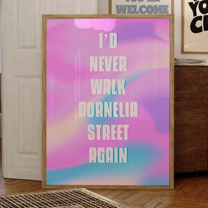 Never Walk Print, Swift Art, Swiftie, Poster, Music, Digital Prints, Retro Art, Wall Art, Digital Downloads