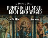 Medium Psychic Reading: Pumpkin Lit Spell, Fall Equinox Tarot Reader, Spiritual Guidance