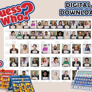 LE BUREAU Devinez qui ? 2.0 Cartes à insérer imprimables | Téléchargement numérique | Imprimer à la maison | Devinez qui cartes | Jeux de société | Cadeau DIY Devinez qui
