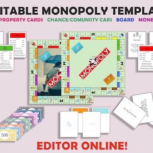 Buy Blank Monopoly Board Game Template Custom Monopoly Template Game  Digital Download Fully Editable Pdf & Microsoft Publisher Online in India 