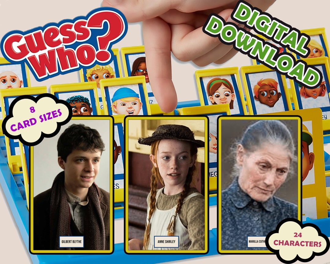 Anne With An E Printable Guess Who Print At Home Digital 