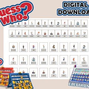 Occupation V1 Guess Who? 2.0 Printable Insert Cards | Digital Download | Print At Home | Guess Who Cards | Party Games | DIY Guess Who