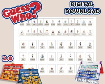 Occupation V1 Guess Who? 2.0 Printable Insert Cards | Digital Download | Print At Home | Guess Who Cards | Party Games | DIY Guess Who