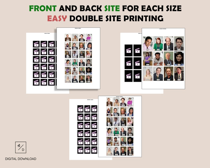 THE OFFICE Printable Guess Who Print at Home Download TV Series Guess ...
