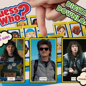 Stranger Things stampabile Indovina chi? | Stampa a casa | Scarica digitale | Serie TV | Indovina chi carte | Giochi di società | Carte Montessori | A4
