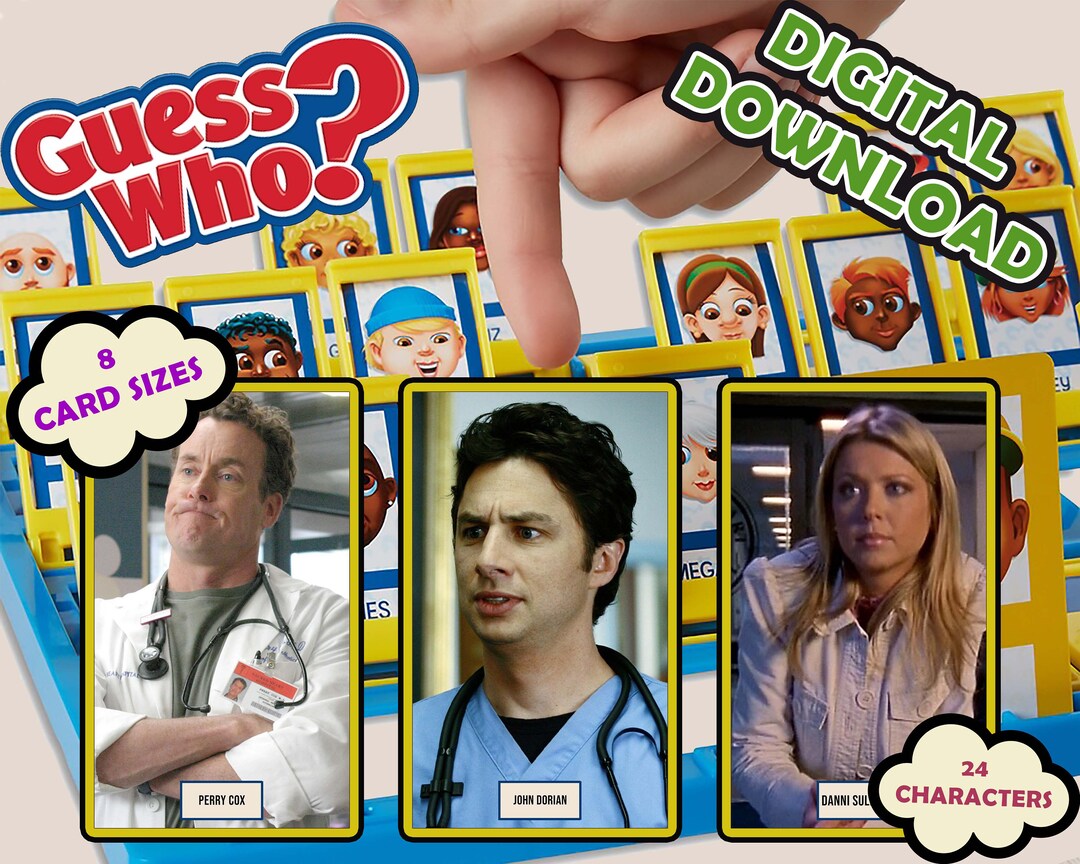 SCRUBS Printable Guess Who? | Print at Home | Digital Download | TV ...