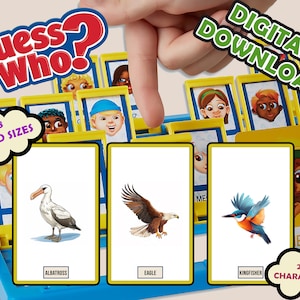 Birds Guess Who? Printable Insert Cards | Digital Download | Print At Home | Guess Who Cards | Party Games | DIY Guess Who | Gift