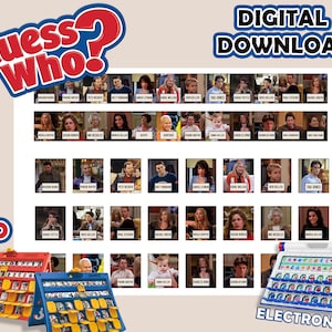 FREUNDE Ratet mal, wer? 2,0 | Druckbare Einsteckkarten | Digitaler Download | Zu Hause drucken | Ratet mal, wer Karten | Partyspiele | DIY Ratet mal, wer Geschenk ist