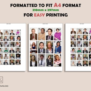 THE OFFICE - Printable Guess Who? | Print at Home | Download | TV ...