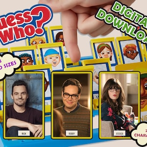 Neues Mädchen zum Ausdrucken Ratet mal, wer? | Zu Hause drucken | Digitaler Download | TV-Serie | Ratet mal, wer Karten | Partyspiele | Montessori-Karten | A4